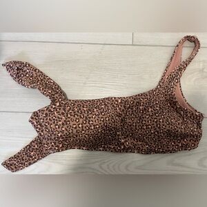 Aerie Cheetah One Shoulder Bikini Top